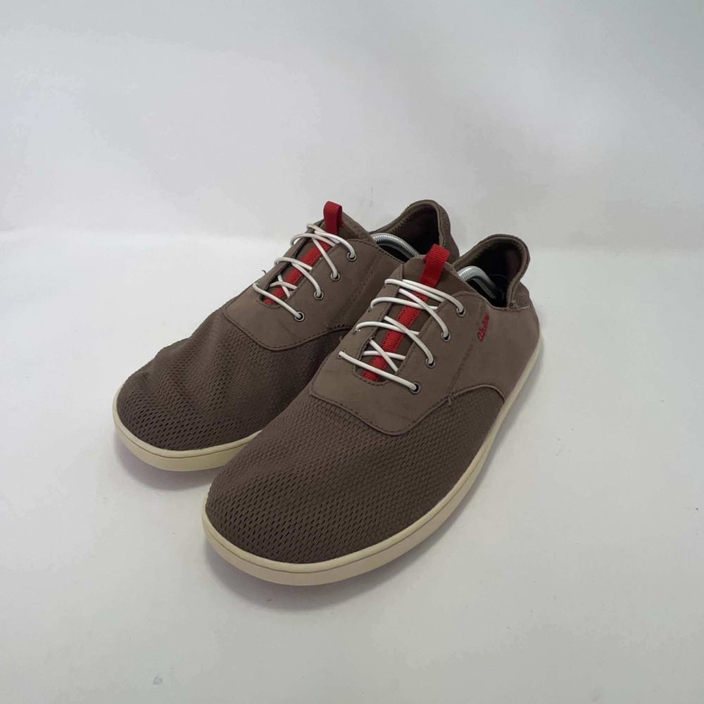 OluKai Nohea Moku Mens Size 12 Brown Mesh Boat Shoes Sneakers 10283-RK13 Comfort